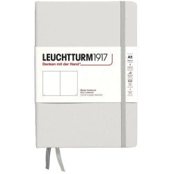 Тефтер Leuchtturm1917 Natural Colors - A5, сив, бели листове, твърди корици