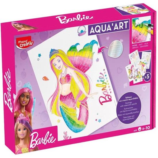 Творчески комплект Maped Creativ - Aqua Art, Barbie | Творчески комплекти