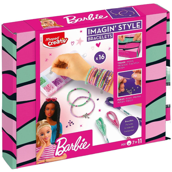 Творчески комплект Maped Creativ - Barbie, гривни | Творчески комплекти