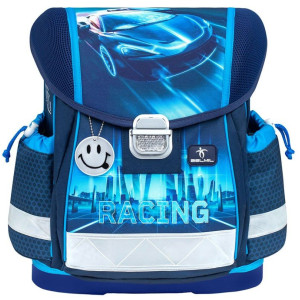Ученическа раница-кутия Belmil Classic - Racing Blue Neon, 2 отделения, 19 l