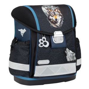 Ученическа раница-кутия Belmil Classic - Wolves Pack, 1 отделение