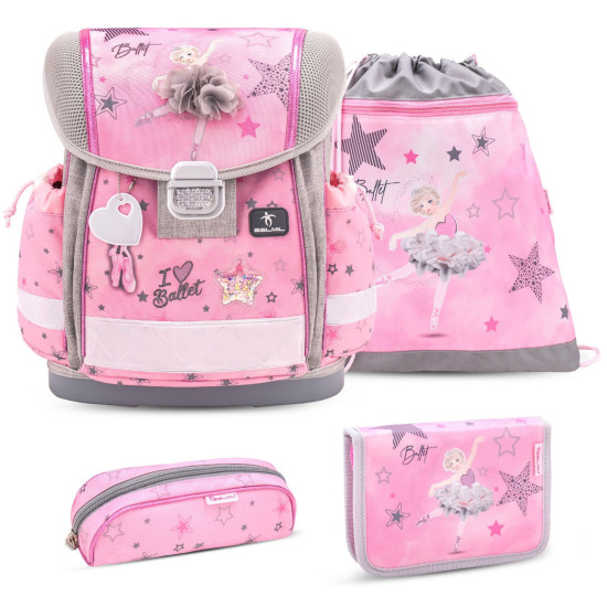 Ученически комплект Belmil - Ballet Light Pink, раница, два несесера и мешка | Belmil