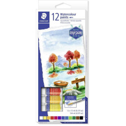 Акварелни бои Staedtler DJ - 12 цвята x 12ml Акварелни бои Staedtler DJ - 12 цвята x 12ml
