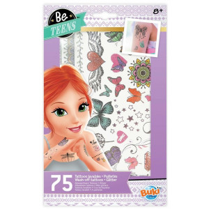 Блестящи татуировки за момиче Buki Be Teens, 75 броя