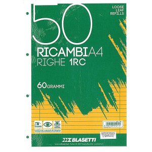Блок листа Blasetti - А4, 50 листа, широки редове