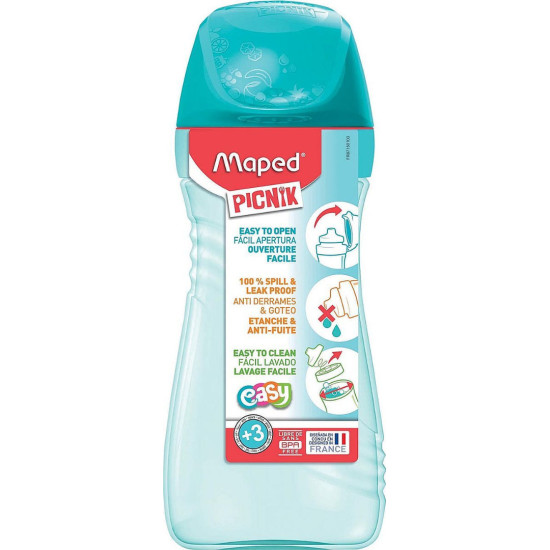 Бутилка за вода Maped Origin - Тюркоаз, 430 ml