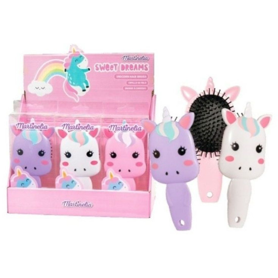 Четка за коса с еднорози Martinelia - Sweet Unicorn, асортимент Четка за коса с еднорози Martinelia - Sweet Unicorn, асортимент