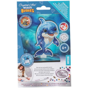 Комплект за диамантена бродерия, Craft Buddy, Crystal Art Buddies, Делфин, 7 части