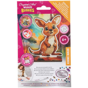 Комплект за диамантена бродерия, Craft Buddy, Crystal Art Buddies, Кенгуру, 7 части