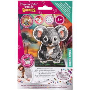 Комплект за диамантена бродерия, Craft Buddy, Crystal Art Buddies, Коала, 7 части