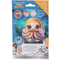 Комплект за диамантена бродерия, Craft Buddy, Crystal Art Buddies, Октопод, 7 части Комплект за диамантена бродерия, Craft Buddy, Crystal Art Buddies, Октопод, 7 части
