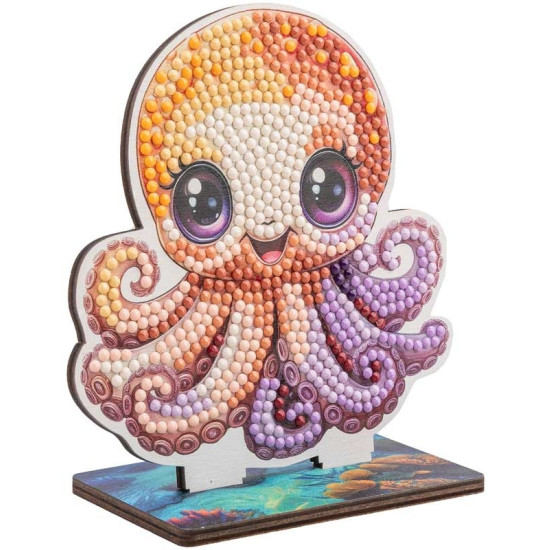 Комплект за диамантена бродерия, Craft Buddy, Crystal Art Buddies, Октопод, 7 части Комплект за диамантена бродерия, Craft Buddy, Crystal Art Buddies, Октопод, 7 части