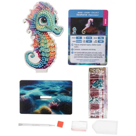 Комплект за диамантена бродерия, Craft Buddy, Crystal Art Buddies, Водно конче, 7 части Комплект за диамантена бродерия, Craft Buddy, Crystal Art Buddies, Водно конче, 7 части