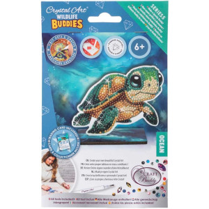 Комплект за диамантена бродерия, Craft Buddy, Crystal Art Buddies, Костенурка, 7 части