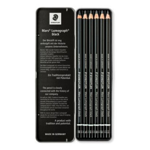 Комплект моливи Staedtler Mars Lumograph Black, 6 бр.