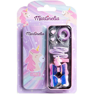 Детски комплект аксесоари за коса Martinelia - Little Unicorn, 10 части