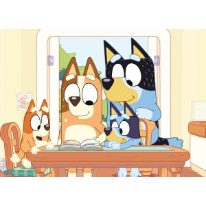 Двулицев пъзел Lisciani за оцветяване от 24 части - Блуи