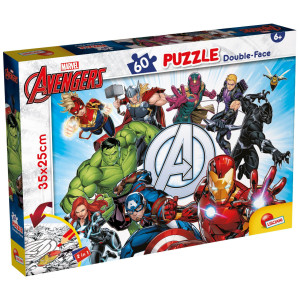 Двулицев пъзел Lisciani за оцветяване от 60 части - Отмъстителите