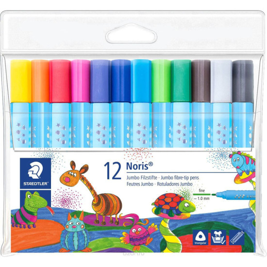 Флумастери Staedtler 328 F, 12 цвята 