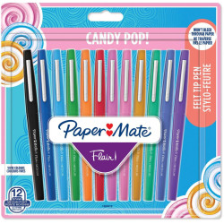 Флумастери Paper Mate Flair - Candy Pop, 12 цвята