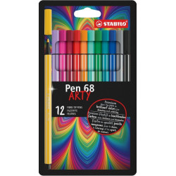 Флумастери Stabilo Arty - Pen 68, 12 цвята Флумастери Stabilo Arty - Pen 68, 12 цвята