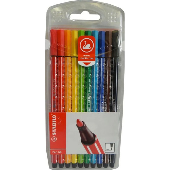 Флумастери Stabilo Pen 68 – 10 цвята