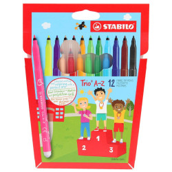 Флумастери Stabilo Trio A-Z – 12 цвята Флумастери Stabilo Trio A-Z – 12 цвята
