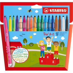 Флумастери Stabilo Trio A-Z – 18 цвята Флумастери Stabilo Trio A-Z – 18 цвята