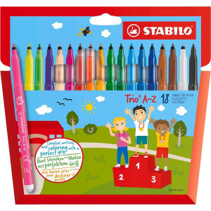 Флумастери Stabilo Trio A-Z – 18 цвята