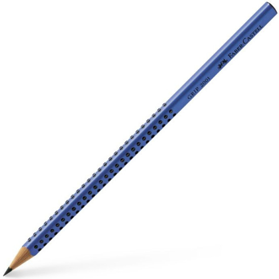 Графитен молив Faber-Castell Grip - 2001, B, син