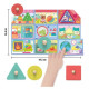 Детска игра Headu Montessori - Бебешка къща от разноцветни форми | Headu