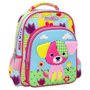 Раница детска с 2 ципа 3D Made With Love Must