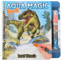 Книжка с магически страници Depesche Dino World - С водна писалка