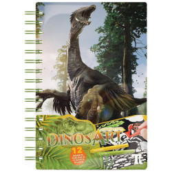 Книжка за оцветяване с кадифе DinosArt - Динозаври Книжка за оцветяване с кадифе DinosArt - Динозаври