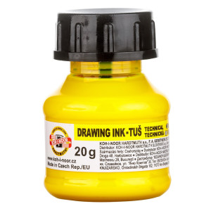 Туш за рисуване 20 г.  флоуресцентен, жълт