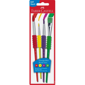 Комплект четки за рисуване Faber-Castell Soft Touch, № 10, 2, 6, 10