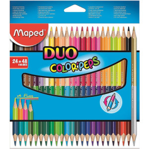 Комплект двувърхи моливи Maped Color Peps Duo - 24 броя