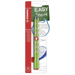 Комплект ергономични моливи Stabilo Easy - HB, 2 броя, за дясна ръка Комплект ергономични моливи Stabilo Easy - HB, 2 броя, за дясна ръка