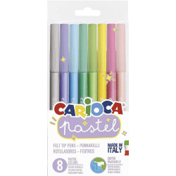 Комплект флумастери Carioca Pastel - 8 цвята Комплект флумастери Carioca Pastel - 8 цвята