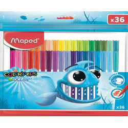 Комплект флумастери Maped Color Peps - Ocean, 36 цвята