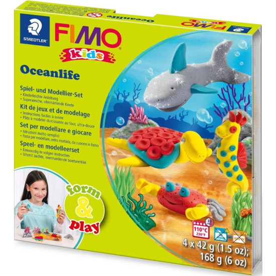 Комплект глина Staedtler Fimo Kids - 4 x 42 g, Sea World