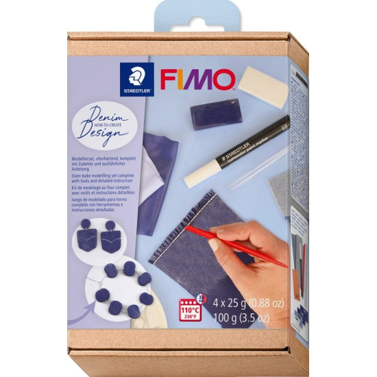 Комплект глина Staedtler Fimo Soft - Denim Design, 4 х 25 g