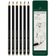 Комплект графитни моливи Faber-Castell Pitt - Matt, 6 броя Комплект графитни моливи Faber-Castell Pitt - Matt, 6 броя