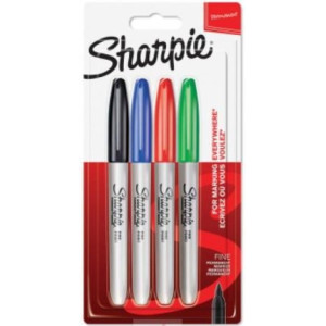 Комплект перманентни маркери Sharpie - F, 4 броя