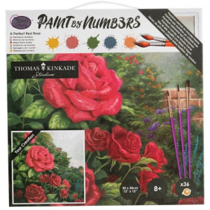 Комплект рисуване по номера Craft Buddy - Червена роза