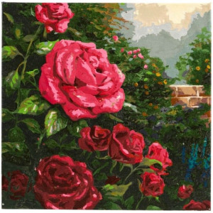 Комплект рисуване по номера Craft Buddy - Червена роза