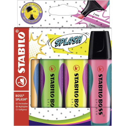 Комплект текст маркери Stabilo Boss Splash - 4 цвята Комплект текст маркери Stabilo Boss Splash - 4 цвята