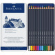 Комплект цветни моливи Faber-Castell Goldfaber - 12 цвята, в метална кутия