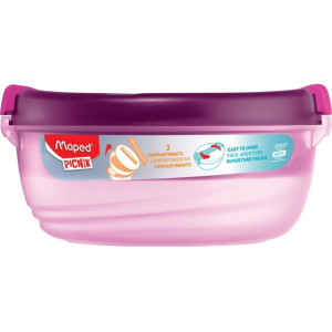 Кутия за храна Maped Origin - Families, розова, 1400 ml