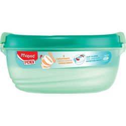 Кутия за храна Maped Origin - Families, зелена, 1400 ml
